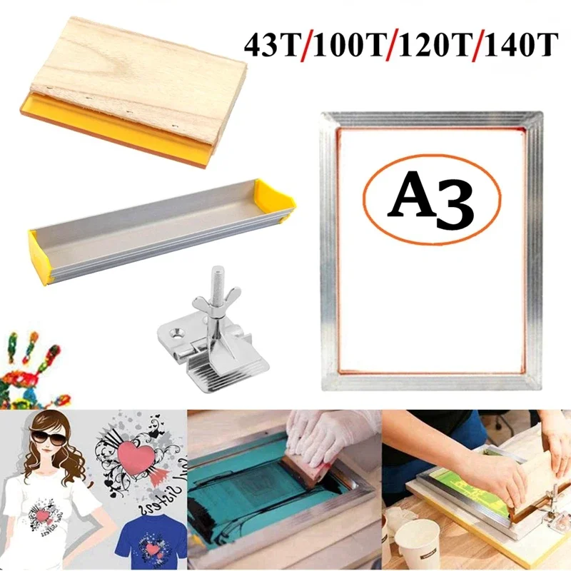 Screen Printing Squeegee - Набор для трафаретной печати A3: Алюминиевая