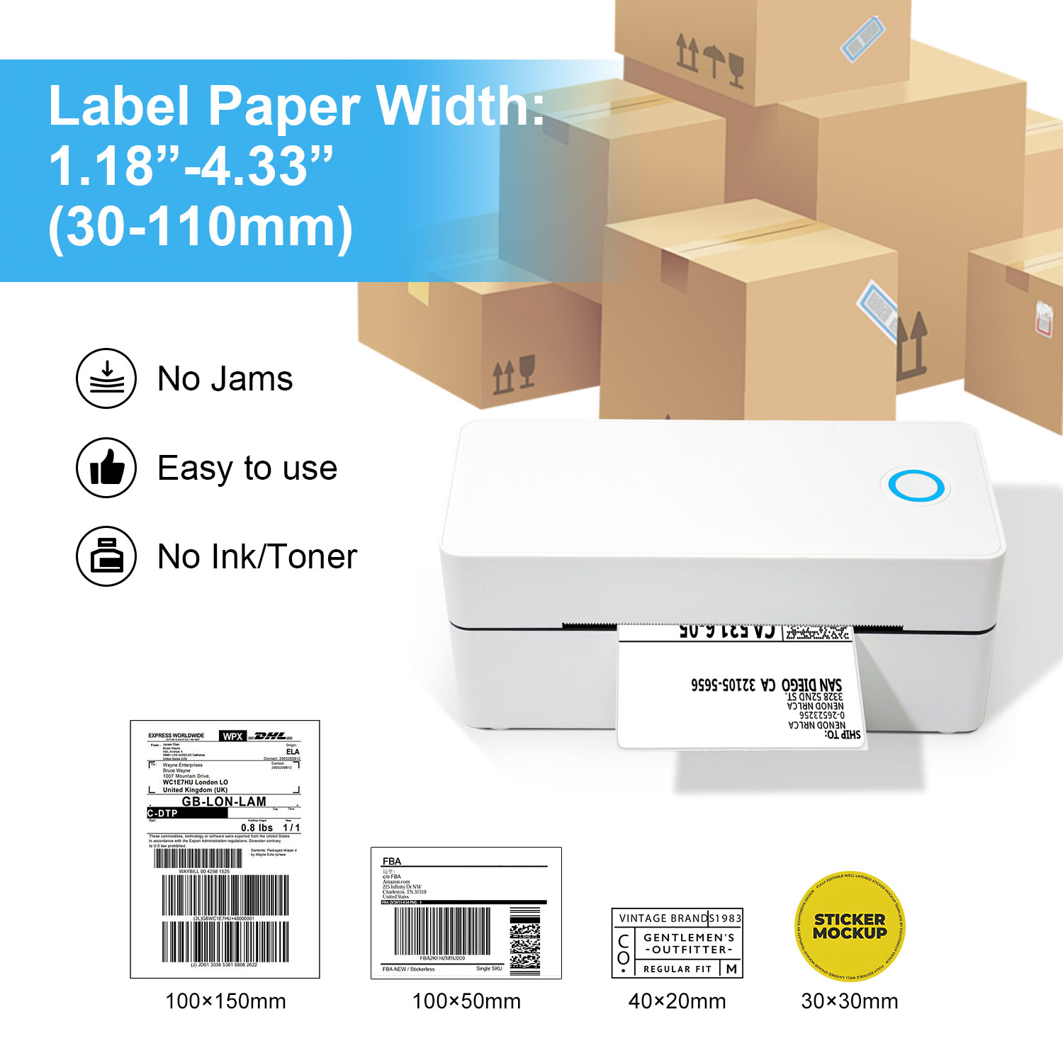 OEM 110 мм (4*6 дюймов) беспро – обзор и цена Commercial Label Printing Machine